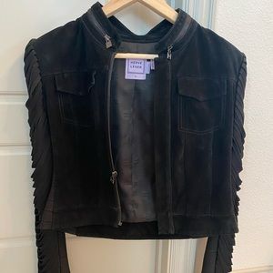 Herve Leger “Lucas” Black Suede Jacket (M)